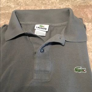 Lacoste grey short sleeve polo shirt